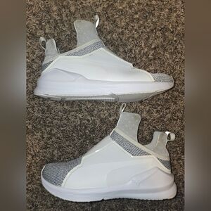 Puma White and Gray Athletic Shoes